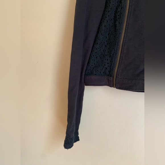 Free people black knit and lace jacket coat boho bohemian festival - Picture 4 of 7